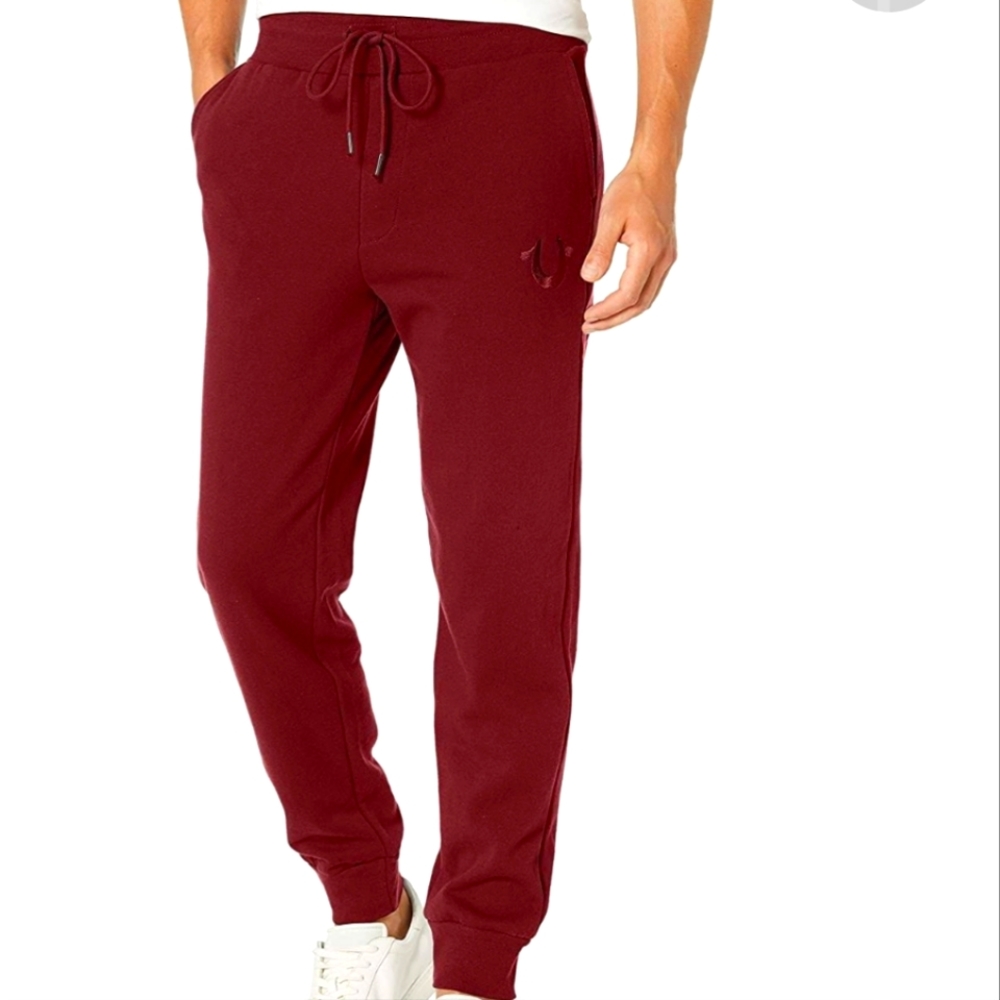 NWT Men's True Religion HS Tawny Port Joggers